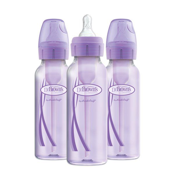 Photo 1 of Dr. Brown's™ Options+™ Anti-Colic Baby Bottles with Level 1 Nipples, Purple 3 Pack 8 oz
