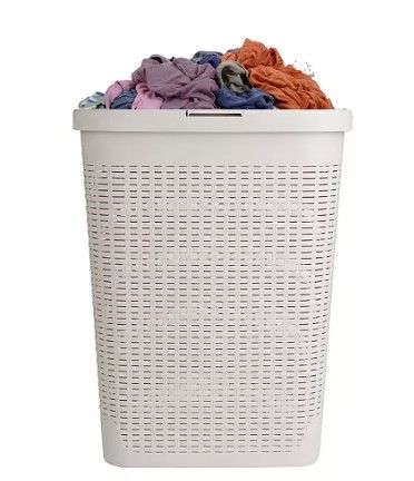 Photo 1 of Mind Reader Slim Laundry Basket - Open White No Lid