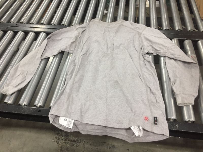 Photo 1 of Men's Grey Long sleeve shirt. Size large 