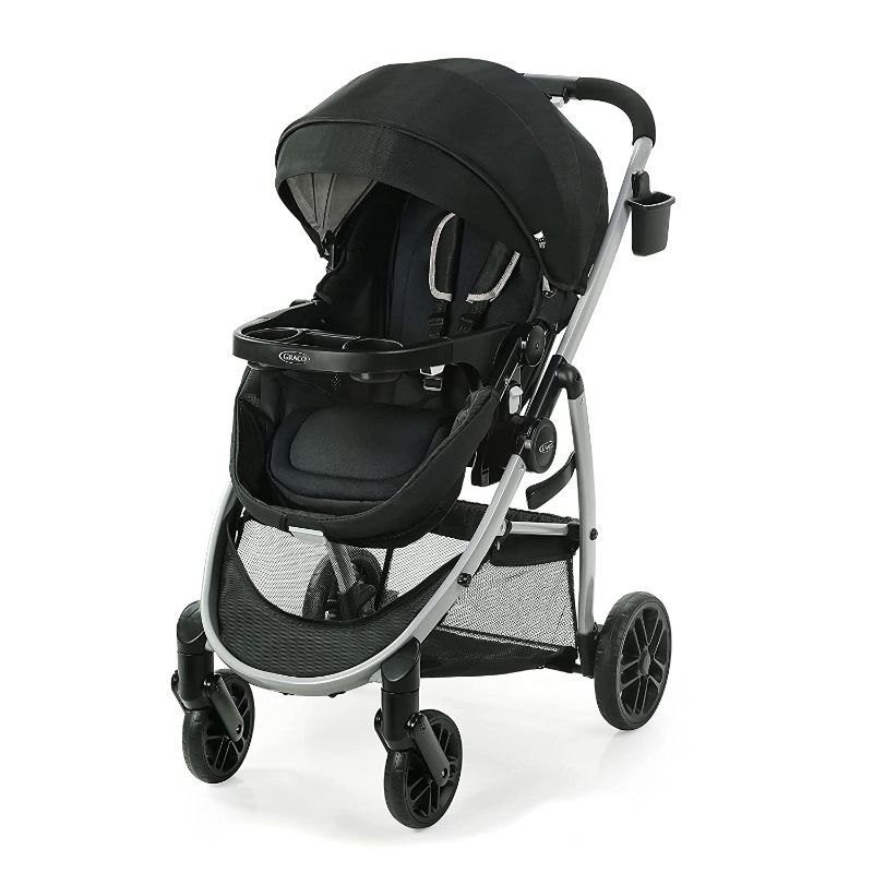 Photo 1 of Graco Modes Pramette Stroller, Baby Stroller with True Pram Mode, Reversible Seat, One Hand Fold, Extra Storage, Child Tray, Pierce
