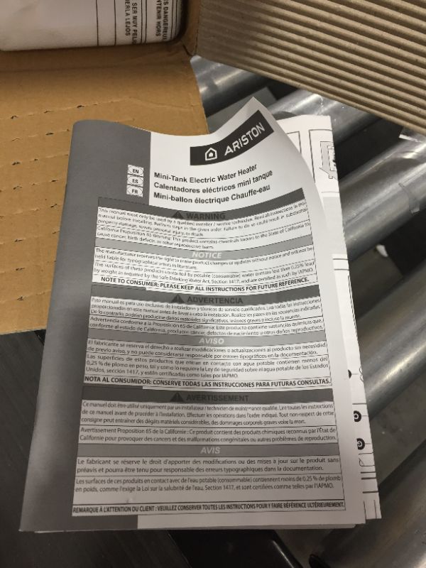 Photo 4 of Ariston Andris 4 Gallon 6 Year 120-Volt Corded Point of Use Mini-Tank Electric Water Heater
