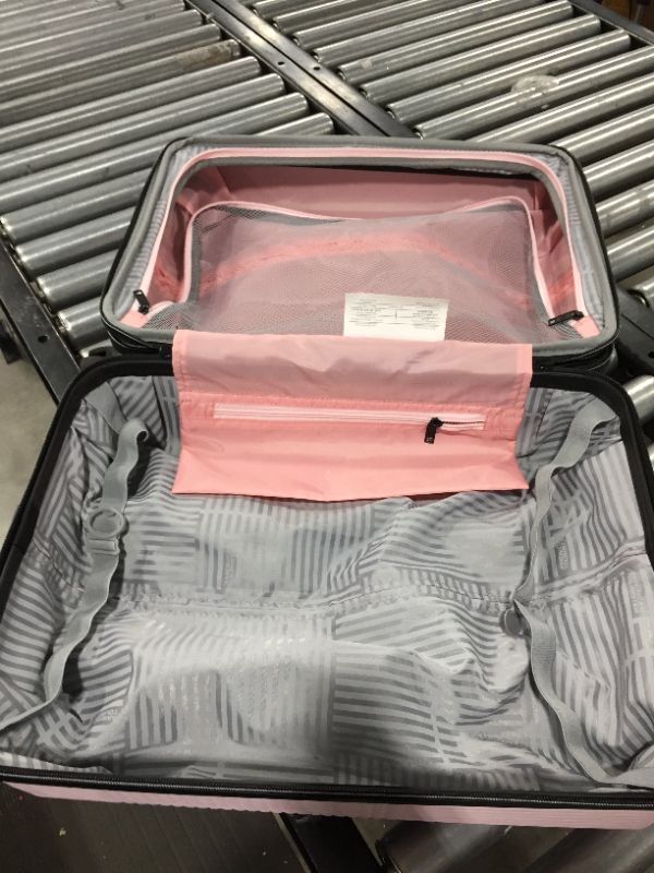 Photo 3 of American Tourister Stratum XLT Expandable Hardside Luggage with Spinner Wheels, Pink Blush, Carry-On 21-Inch
