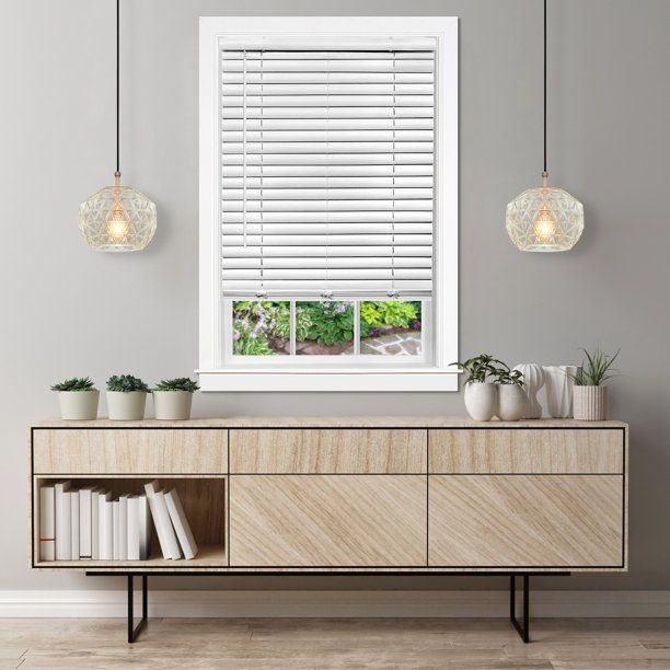 Photo 1 of Achim GII Luna Indoor Cordless White Vinyl Light Filtering Window Venetian Blind, 64" L x 30" W
