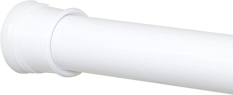 Photo 1 of 2 PACK Zenna Home Adjustable Tension Shower Curtain Rod, 52 to 86 Inches, White
