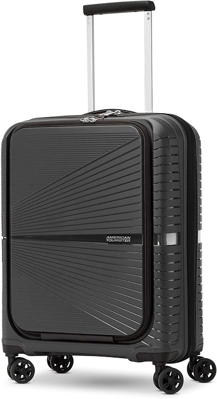 Photo 1 of American Tourister Airconic Hardside Expandable Luggage with Spinner Wheels, Graphite, Carry-On 21-Inch
