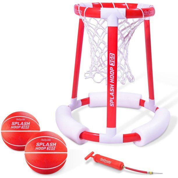 Photo 1 of GoSports Splash Hoop 360 Floating Pool Basketball Game | Includes Hoop, 2 Balls and Pump
