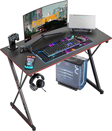 Photo 1 of DESINO Gaming Desk 32 Inch PC Computer Desk, Home Office Desk Table Gamer Workstation, Simple Game Table, Black
