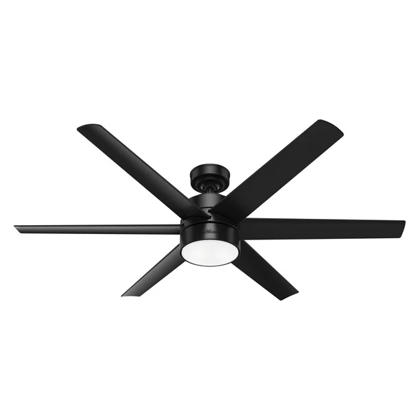 Photo 1 of 60in Solaria Ceiling Fan in Matte Black with LED Light Kit
