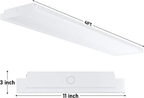 Photo 1 of AntLux 72W LED Wraparound Light 4FT LED Office Lights Ceiling, 8600 Lumens, 4000K Neutral White