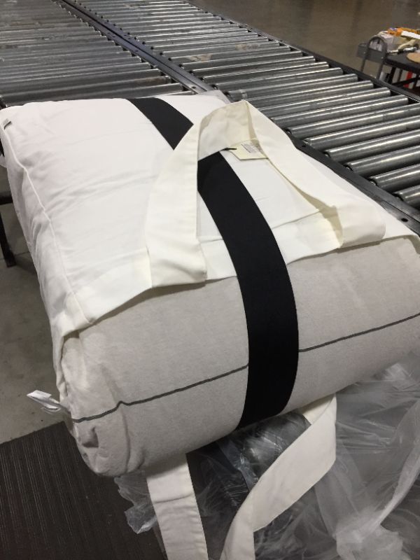 Photo 1 of 2pc Stripe with Chambray Backing Comforter & Sham Set - Hearth & Hand™ with Magnolia
