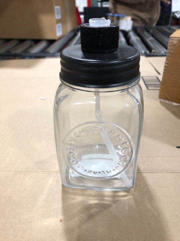 Photo 1 of Colonial Tin Works Mini Dazey Butter Churn Jar Soap Dispenser (1)
