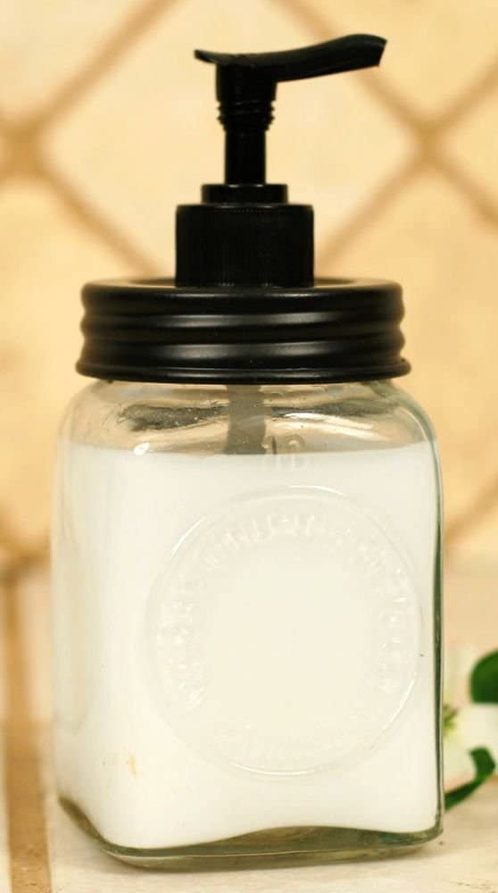 Photo 1 of Colonial Tin Works Mini Dazey Butter Churn Jar Soap Dispenser (1)
