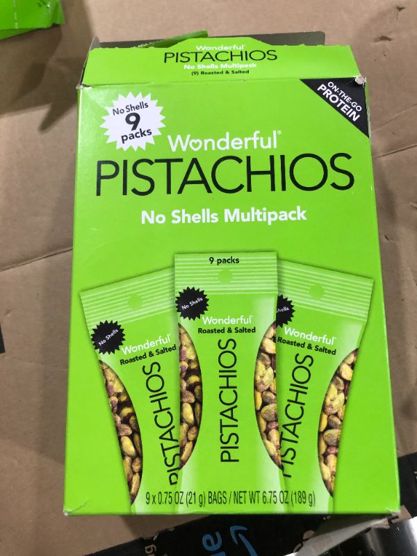 Photo 2 of Wonderful Pistachios No Shells Roasted and Salted Nuts, 0.75 Ounce (Pack of 9)
