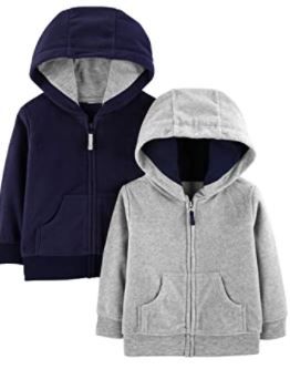 Photo 1 of Simple Joys by Carter's Toddler and Baby Boys' Fleece Full Zip Hoodies, Pack of 2 size 12m
