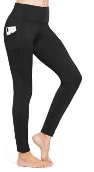 Photo 1 of BALEAF Women's Fleece Lined Winter Leggings High Waisted Thermal Warm Yoga Pants with Pockets size S
