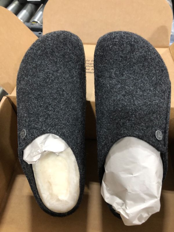 Photo 2 of Birkenstock Zermatt Men's Standard Felt Open Heel Slippers Grey Size 10
