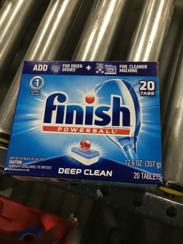 Photo 2 of Finish? Powerball? Dishwasher Detergent Tabs, Fresh Scent, Box of 20
