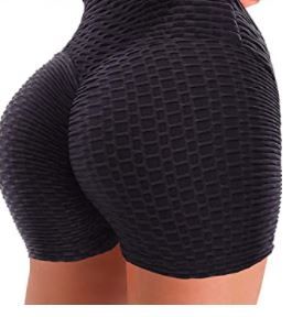 Photo 1 of Women Workout Shorts Brazilian Textured Booty Leggings Shorts Anti-Cellulite Scrunch Butt Lift size L
