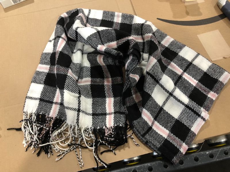 Photo 2 of Wander Agio Women's Fashion Scarves Long Shawl Winter Thick Warm Knit Large Plaid Scarf
