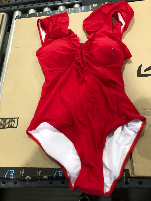 Photo 1 of women's one piece red swimsuit size XL  