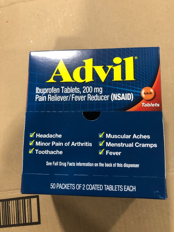 Photo 2 of Advil Pain Reliever and Fever Reducer, Pain Relief Medicine with Ibuprofen 200mg for Headache, Backache, Menstrual Pain and Joint Pain Relief - 50x2 Coated Tablets
best buy 02/23
