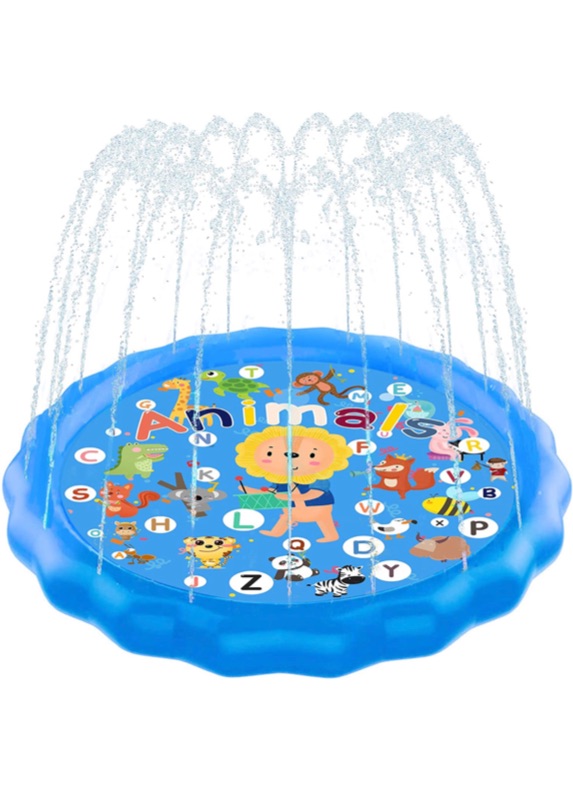 Photo 1 of 68” Sprinkler for Kids & Toddlers, Kids Sprinkler Pool for Outdoor Summer Game & Party, Wading Pool