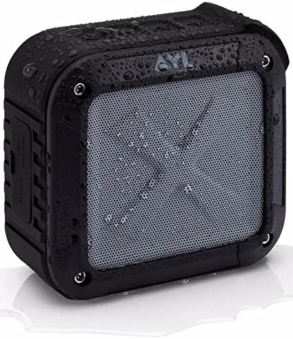 Photo 1 of AYL Soundfit Bluetooth Shower Speaker - Certified Waterproof - Wireless, Easy Pairing with All Bluetooth Devices, Phones, Tablets, Computers (Black)