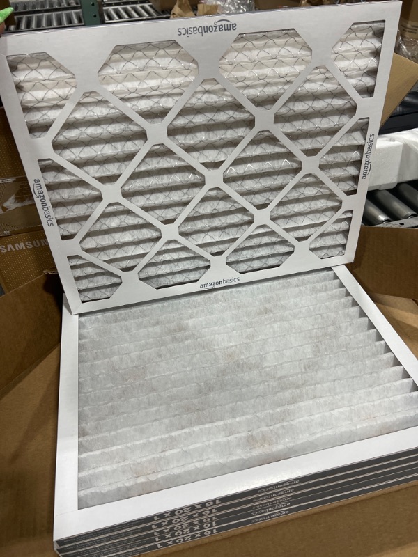 Photo 2 of Amazon Basics Merv 8 AC Furnace Air Filter - 16'' x 20'' x 1'', 6-Pack