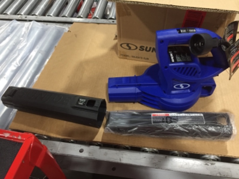 Photo 2 of Sun Joe SBJ597E-SJB 6-Amp 155 MPH Electric Leaf Blower, Blue
