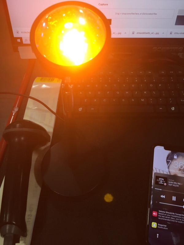 Photo 1 of Sunset Lamp Projection Led Light,180 Degree Rotation Sunset Projection Lamp, Night Light Projector Led Lamp, Romantic Projector for Home Party Living Room Bedroom Decor

