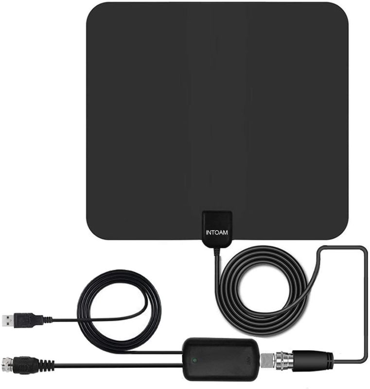 Photo 1 of socobaby TV Antenna - Amplifier HDTV Digital Indoor HD Antenna 200 Miles Range Support 4K 1080p HDTV and Old Tvs - Amplifier Signal Booster for 4K HD Local Channels with 10ft Coax Cable
