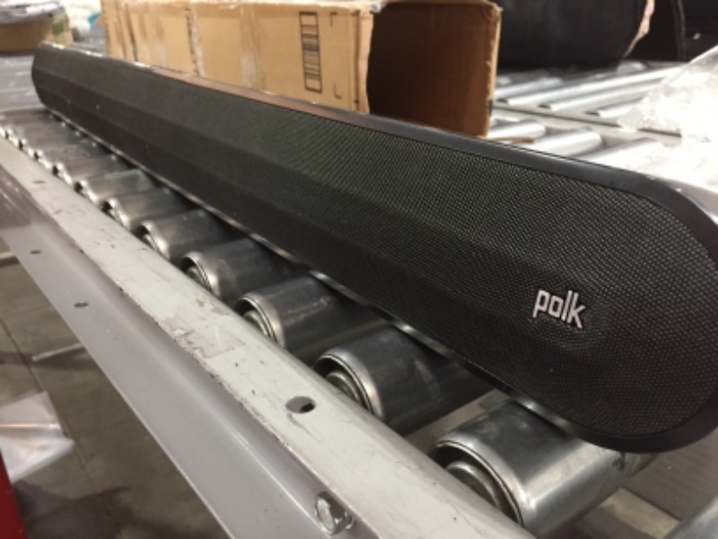 Photo 4 of Polk Audio Signa Solo Sound Bar - Works with any TV | 10X More Bass | Voice Adjust Technology | Dolby Digital Surround Decoding | Black
