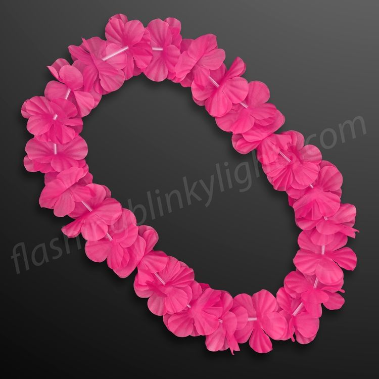 Photo 1 of 5 piece Pink Flower Lei Necklace (Non-Light Up) 
