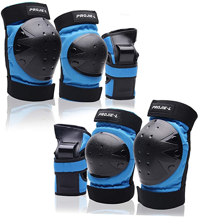 Photo 1 of   Knee Pads Elbow Pads Wrist Guards Protective Gear Set for Youth/Adult Skateboarding Roller Skating Inline Skate Cycling Bike BMX Bicycle Scootering 6pcs 
