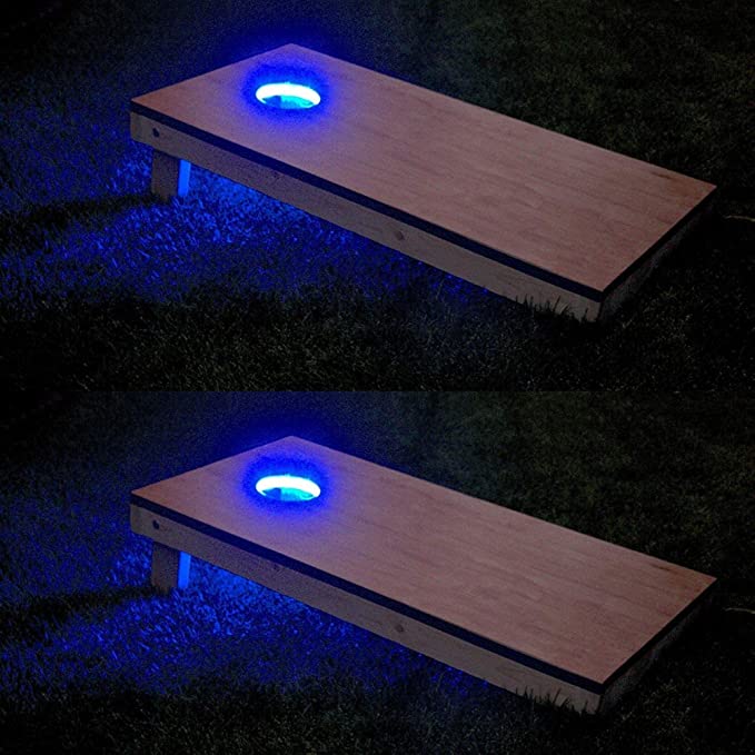 Photo 1 of AweFun Cornhole Lights - LED Lighting Kit for Corn Hole Boards- Multiple Colors and Options to Choose from - Waterproof, Bright, Easy to Install - Ideal for Family Backyard Play
