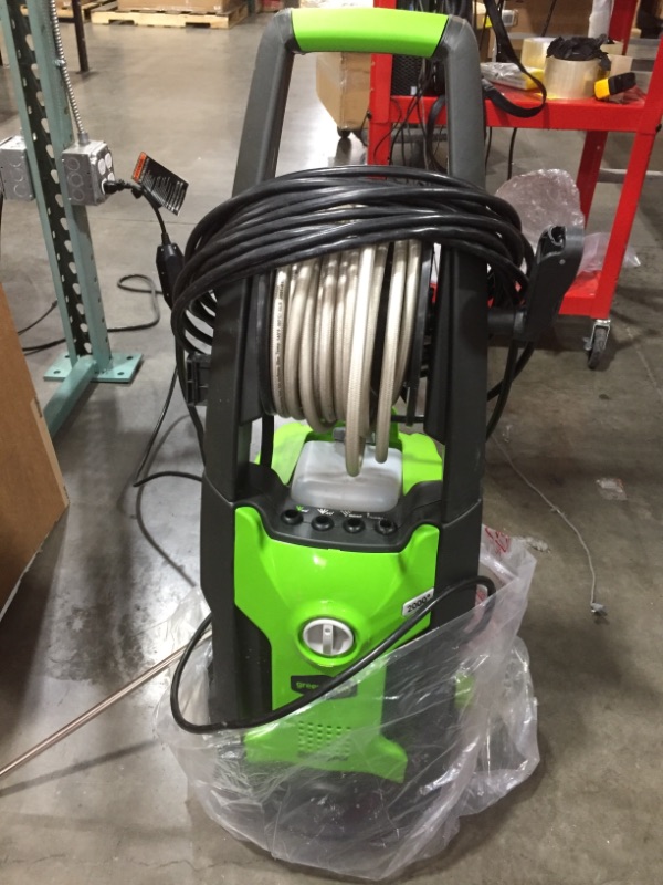 Photo 2 of Greenworks 2000 PSI 13 Amp 1.2 GPM Pressure Washer with Hose Reel GPW2002
