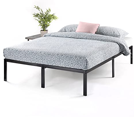 Photo 1 of Best Price Mattress 14 Inch Metal Platform Beds w/ Heavy Duty Steel Slat Mattress Foundation (No Box Spring Needed), Queen Size, Black
