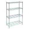 Photo 1 of Chrome 4-Tier Metal Wire Shelving Unit (36 in. W x 54 in. H x 14 in. D)
