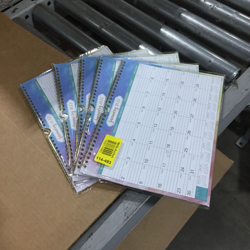 Photo 1 of 5 pack, 2022 Wall Calendar - 2022 Calendar, 14'' x 12'' Monthly Wall Calendar 2022 from January to December with Julian Date, Calendar 2022 with Thick Paper, Twin-Wire Binding, Large Blocks
