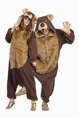 Photo 1 of ADULT BAILEY THE BEAR COSTUME TEDDY CUB FOREST ANIMAL PAJAMAS FUNSIES BROWN ( one size ) 
