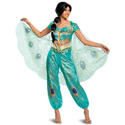 Photo 1 of Aladdin Jasmine Teal Deluxe Adult Costume size L (12-14)

