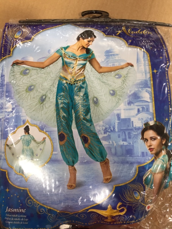 Photo 3 of Aladdin Jasmine Teal Deluxe Adult Costume size L (12-14)

