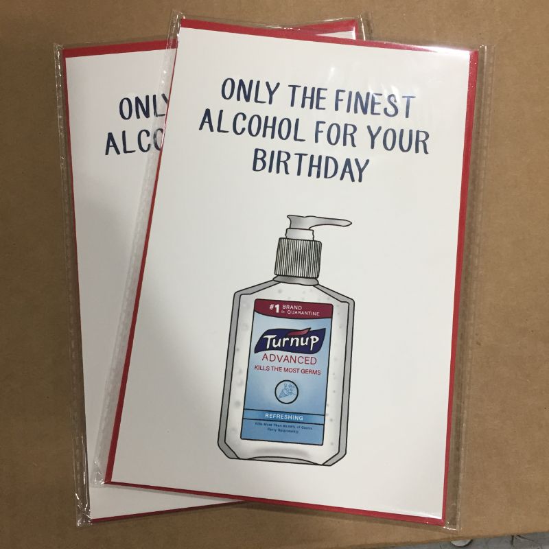 Photo 2 of 2 pack, Alcohol Quarantine Card,Social Distancing Cards,Funny Birthday Card for Him Her Friend
