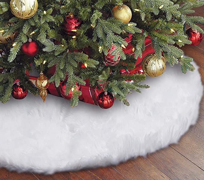 Photo 1 of 48 inch christmas tree skirt white tree skirt for Christmas