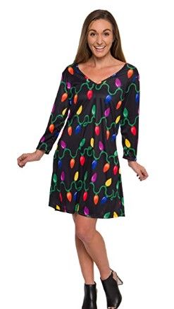 Photo 1 of Silver Lilly Women's Holiday Christmas Lights Costume Dress - medium