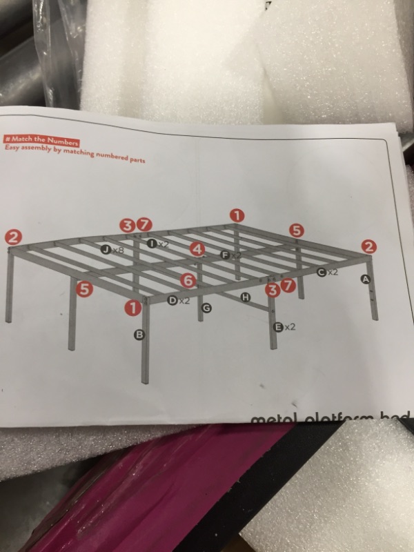 Photo 3 of 18 INCH METAL PLATFORM BED WITH STEE SLATS 