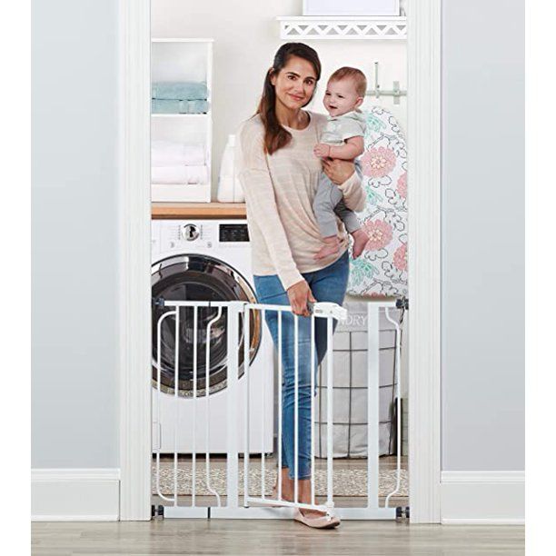 Photo 1 of Regalo Easy Step® 38.5-Inch Extra Wide Walk Thru Baby Gate, Includes 6-Inch Extension Kit, 4 Pack Pressure Mount Kit, 4 Pack Wall Cups and Mounting Kit