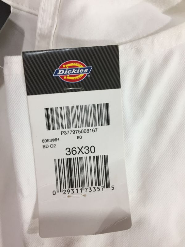 Photo 2 of Dickies Painter's Bib Overalls, White [36 x 30]