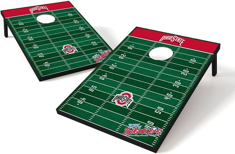 Photo 1 of Wild Sports NCAA 2' x 3' Football Field Cornhole Bag Toss Game
