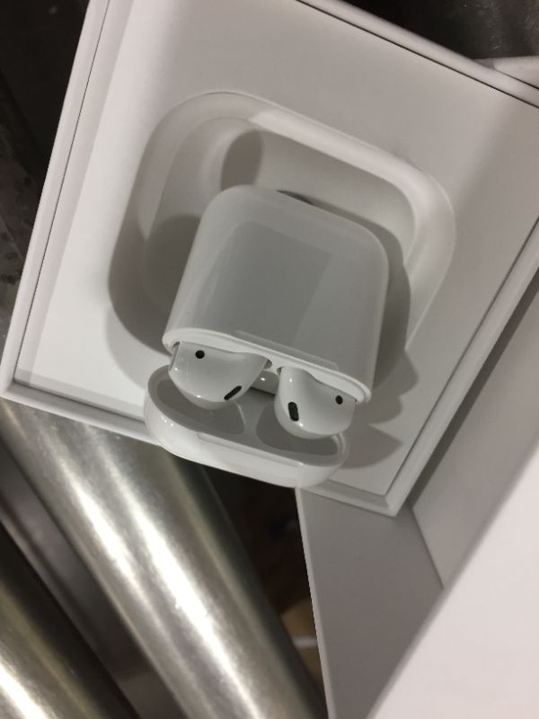 Photo 6 of Apple AirPods (2nd Generation) MV7N2AM/a with Charging Case - Stereo - Wireless - Bluetooth - Earbud - Binaural - in-ear